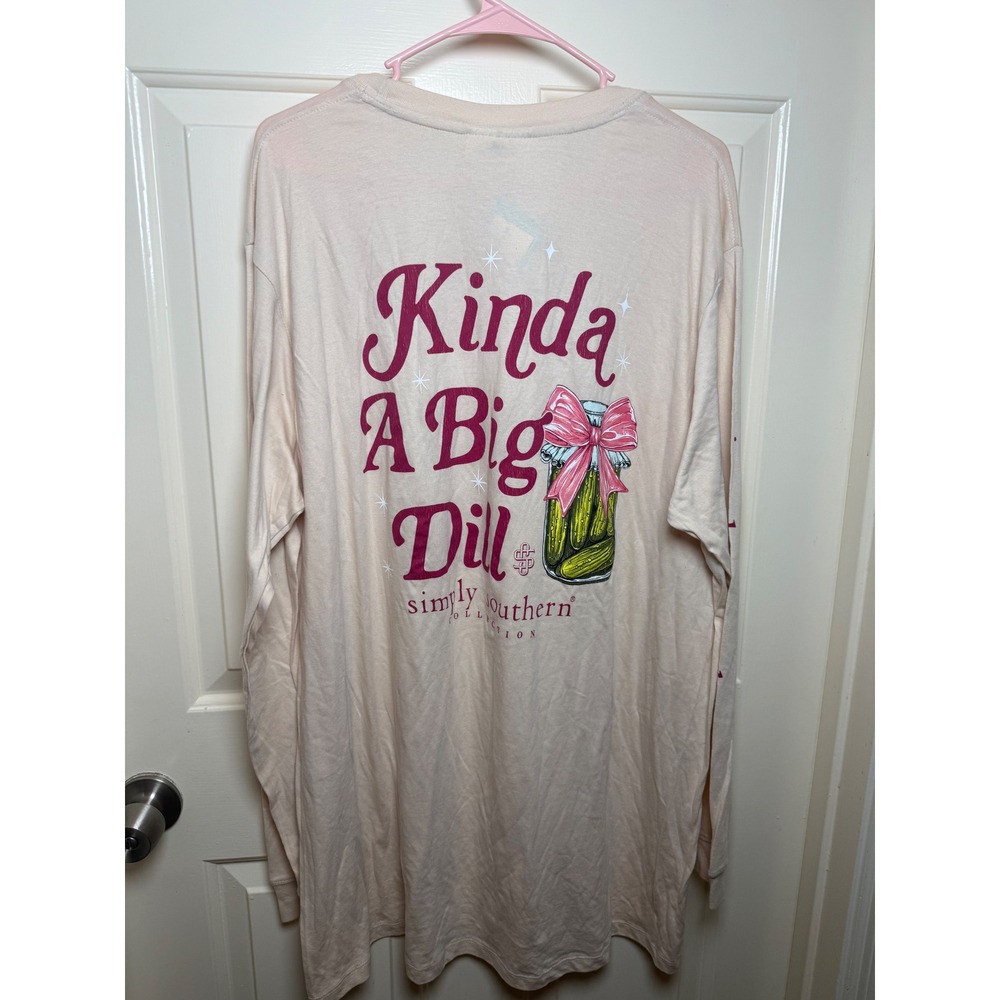 Simply Southern Kinda A Big Dill Long Sleeve Graphic Tee